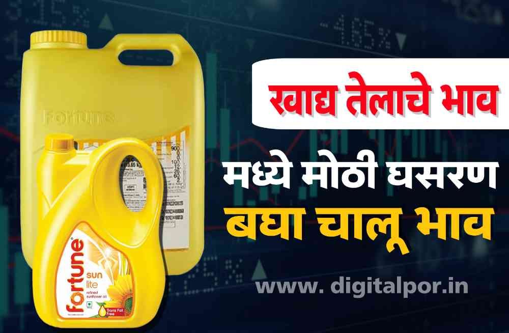 15 liter today’s edible oil prices in Maharashtra 15 लिटर तेलाच्या